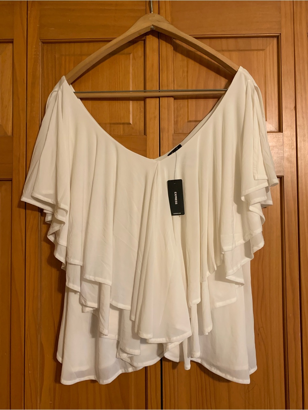 Express Ivory Flowy Women's Top - NWT